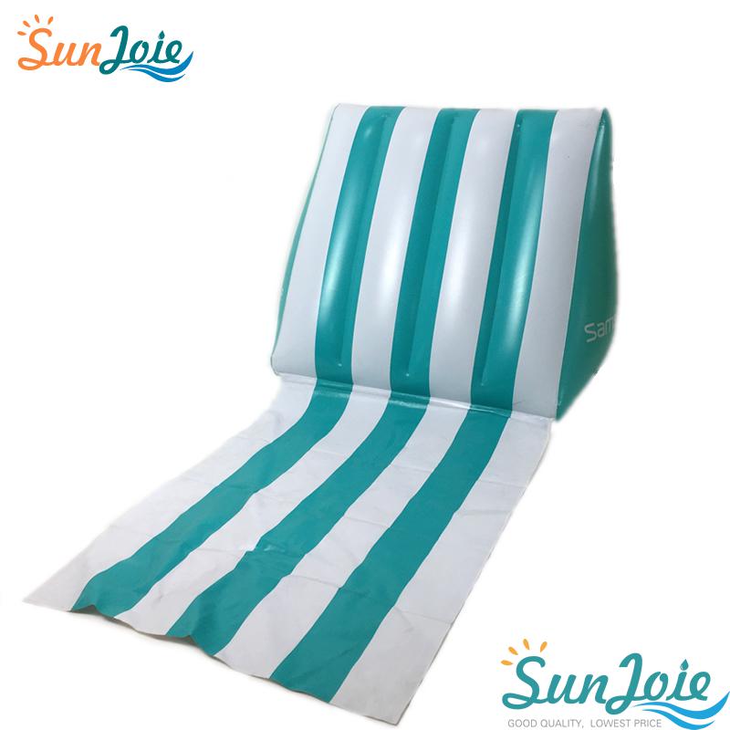 New Festival Lounger Inflatable Beach Camping Lounger Back Pillow Cushion Chair 