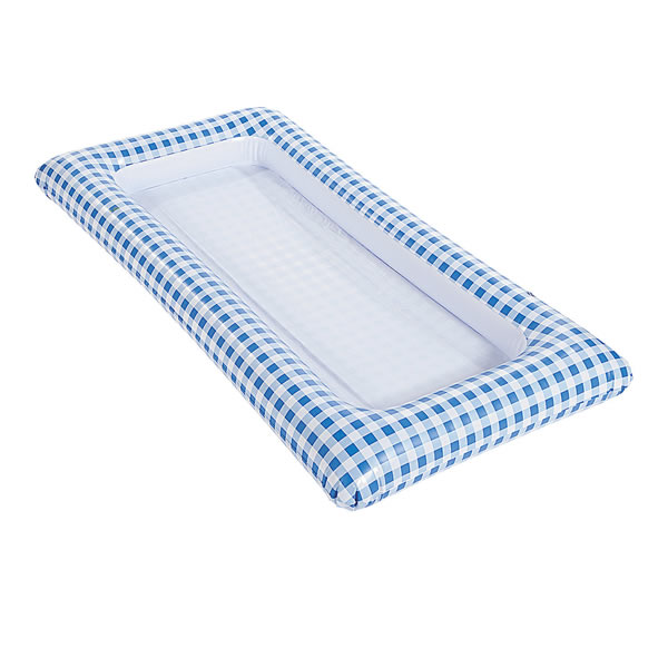 Blue Gingham Inflatable Buffet Cooler