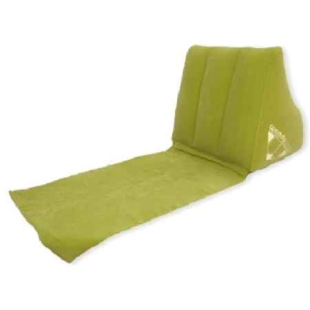 Wedge Inflatable Back Support Reading Pillow w/ Permanent Mat