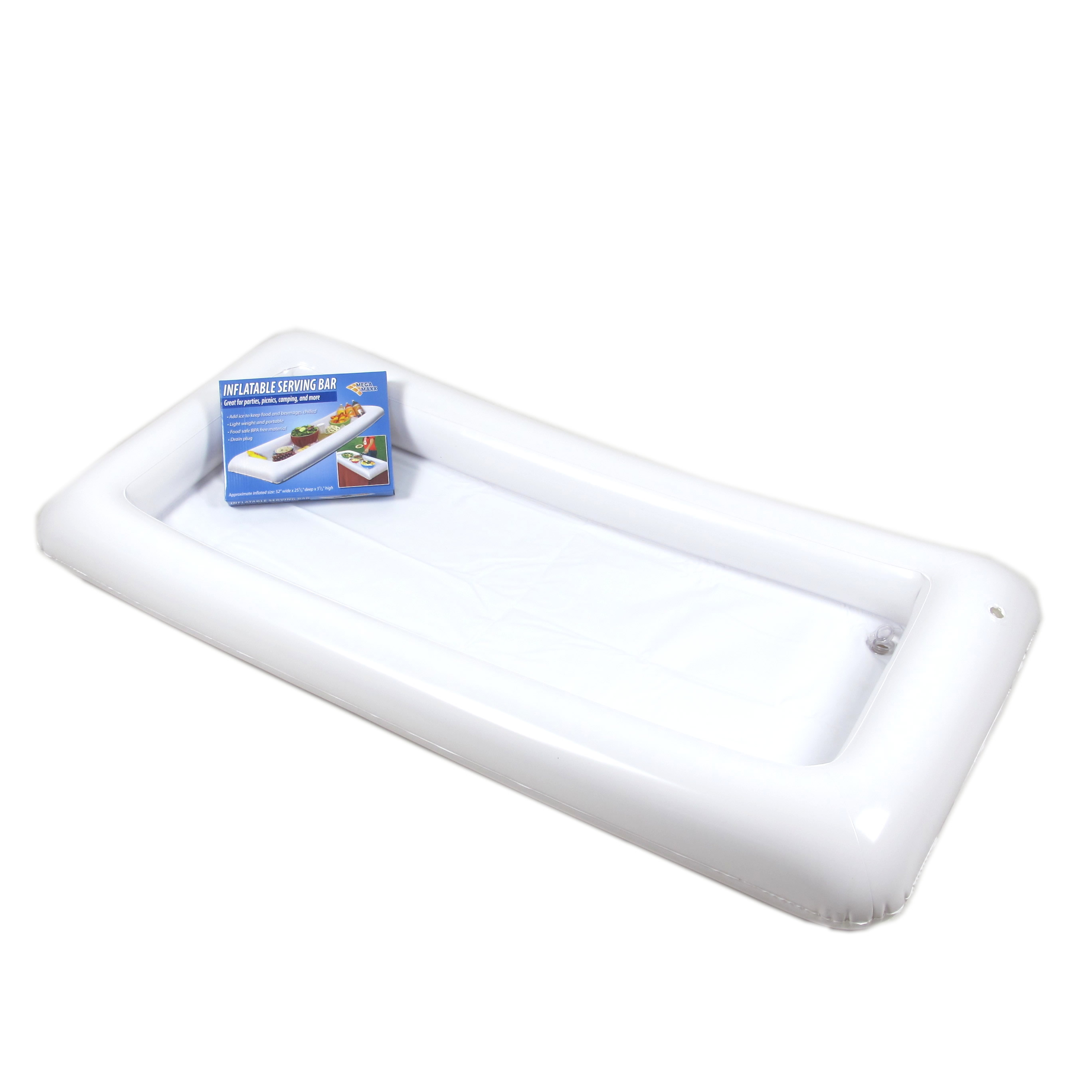 White Inflatable Serving Bar With Drain Plug Inflatable Ice Pad