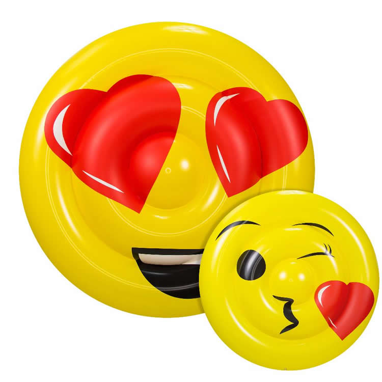 Emoji Pool float Kiss Wink raft 48inch