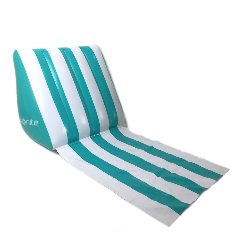 Wedge-shape Inflatable Beach Mat Festival Camping Leisure Lounge Back Pillow Cushion Chair