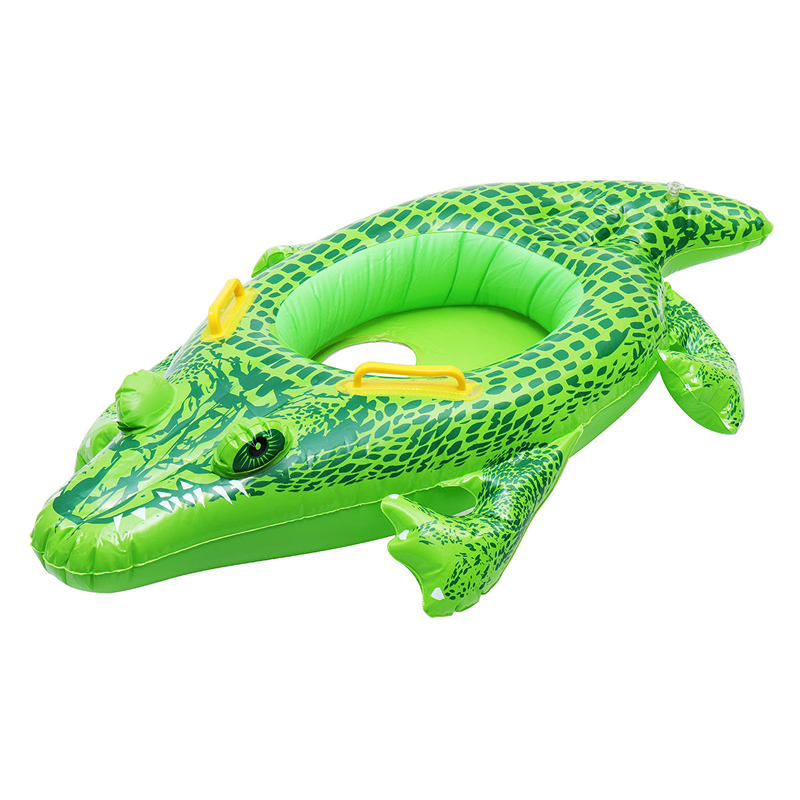 Inflatable Kids Baby Crocodile Swimming Ring Float Boat Seat Swim Pool Floaties