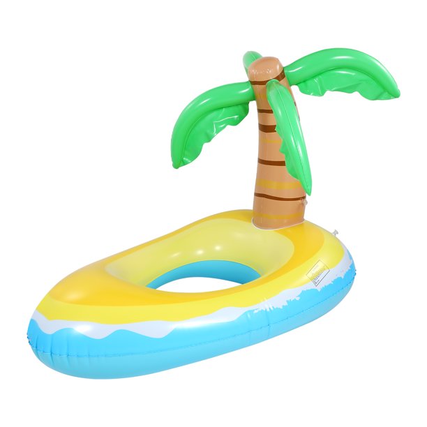 Inflatable Coconut Tree Swimming Ring Kids Summer Party Swim Ring