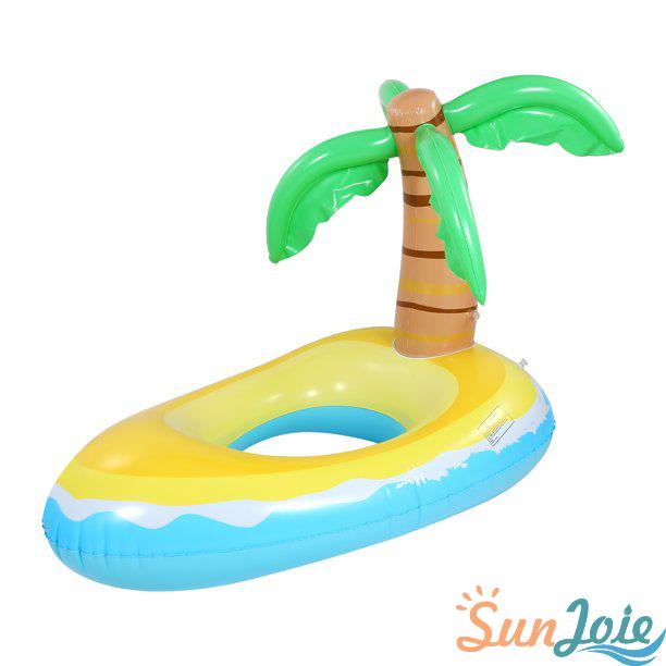 Inflatable Coconut Tree Swimming Ring Kids Summer Party Swim Ring